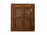 an old wooden window with a rope hanging from it ' s side