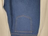 the back of a pair of jeans with a pocket on a white background