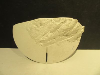 un objet blanc posé sur une table