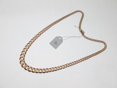 collier maille gourmette en chute or rose 750°/°° massif, … - Photo 1