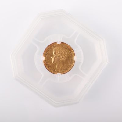 ITALIE. Pièce de 20 lires 1847 P AU 99 Superbe