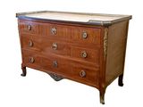 an image of a wooden chest of drawers with a marble top