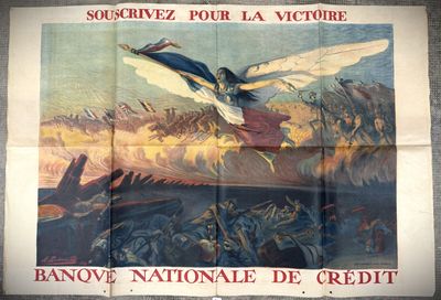 french poster of the battle of the alamn nationale de credit