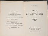 an open book with a black and white image of nuts on it