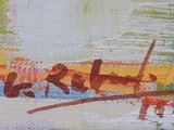 a painting of a bird that is flying in the sky