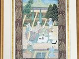 a picture of a picture of a family having a picnic