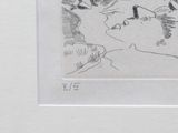 a drawing of a woman with birds on her head