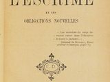 an old book with a black and white title on it