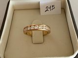 a ring in a box with a price tag on it
