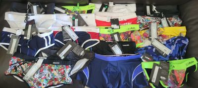 a lot of underwear that are on the couch