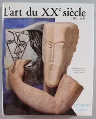 la couverture du livre *L'art du XIXe siècle*, sur laquelle figurent le visage d'une femme et la tête d'un homme