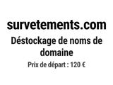 survetements com desstockage de nons de domaine