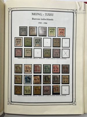 an open book with a bunch of stamps on it