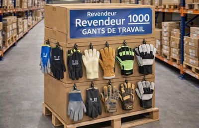 un vaste choix de gants dans un magasin
