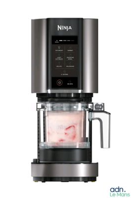 a coffee maker with a blender on top of it