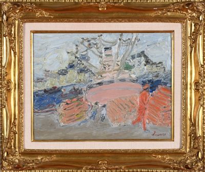 Jean FUSARO (né en 1925) Le cargo rose, 1968
