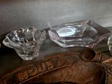a lot of glass items on the table