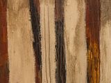 painting of a group of trees with brown, brown, and white colors