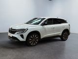 a white suv is parked in a large room