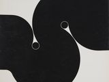 une image représentant une peinture en noir et blanc sur laquelle figurent des cercles