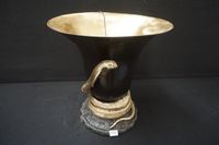 Grande lampe de table imposante en bronze - style Art déco -…