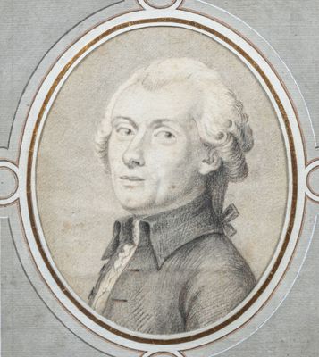 portrait d'un homme en costume-cravate, dans un cadre