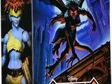 the box for the action figure has a picture of gargoyles on it