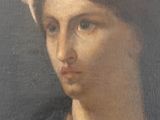 tableau représentant une femme coiffée d'un chapeau