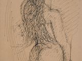 l'image d'un dessin représentant une femme assise sur une chaise