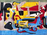 an image of a painting of a group of people on a rug