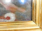 une photo d'un tableau représentant une femme en robe rouge