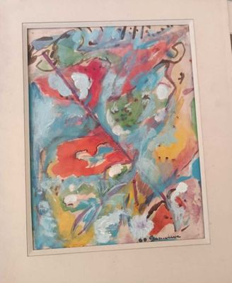 a picture of a picture of a painting in a white frame