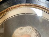 portrait of a man with white hair and a beard in a gold frame