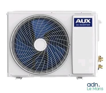 a close up of a air conditioner on a white background