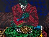 une image représentant un tableau où l'on voit un homme en costume assis à une table
