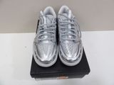 nike air force 1 ' s in silver and silver