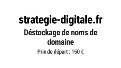 Nom de domaine strategie-digitale.
