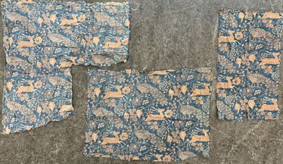 Toile imprimée, Inde (?), XIXe siècle, coton crème imprimé e…