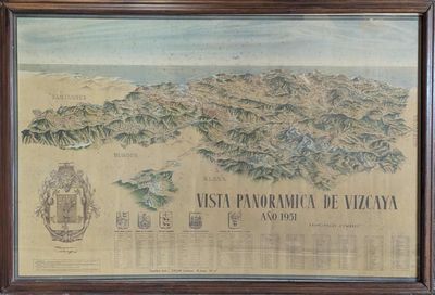 framed map of the island of la panoramica de azzaaxa