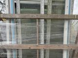 a large window that is sitting on a pallet