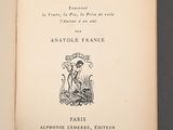 an open book with a drawing of a man holding a sword