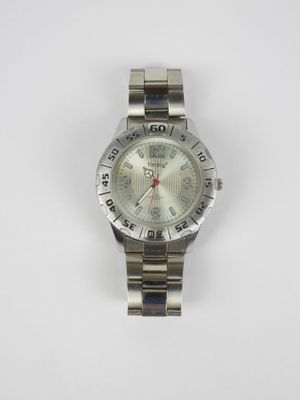 an image of a close up of a wrist watch on a white surface