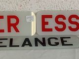 two license plates that say super essence and melange on them