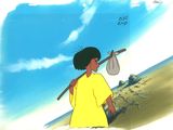 an image of a cartoon of a woman with a stick in her hand