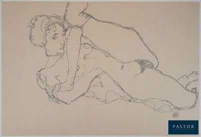 une image représentant le dessin d'une femme allongée sur le ventre