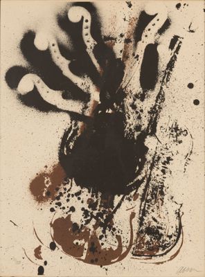 une image représentant une peinture en noir et blanc d'un oiseau