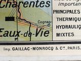 a map of the city of charentes on the wall