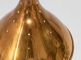 an image of a gold colored light fixture hanging from a ceiling