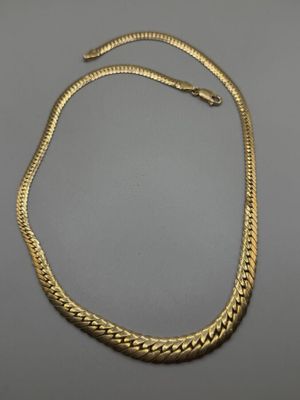 Collier en or jaune 750 millièmes maille anglaise 13,6 g. - Photo 1