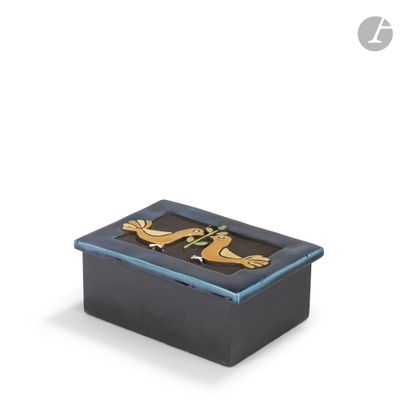 a box with two birds on it on a white background